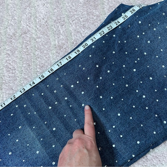 DRIFTWOOD Rhinestone Studded Blue Jeans Royce Size 31/27 Festival Sparkle - Picture 12 of 13